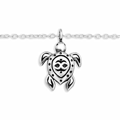 Monkimau Fußkettchen Silber mit Schildkröten Anhänger aus 925 Sterling Silver Turtle Anklet Women Charm Fußkette Damen Schmuck Geschenke für Kinder Mädchen Frauen von Monkimau