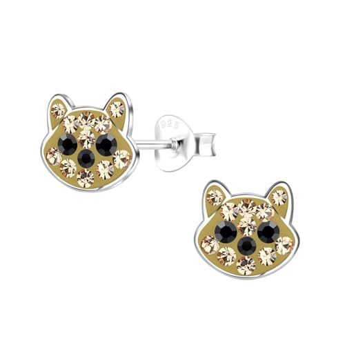 Monkimau Hund Ohrringe Mädchen Silber 925 Kinder: Hypoallergene Kinderohrringe für Mädchen 8 Jahre - Medizinische Gesundheitsstecker & Ohrstecker aus Sterling Silber von MONKIMAU