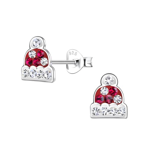 Monkimau Hut Ohrringe Mädchen Silber 925 Kinder: Hypoallergene Kinderohrringe für Mädchen 8 Jahre - Medizinische Gesundheitsstecker & Ohrstecker aus Sterling Silber von MONKIMAU