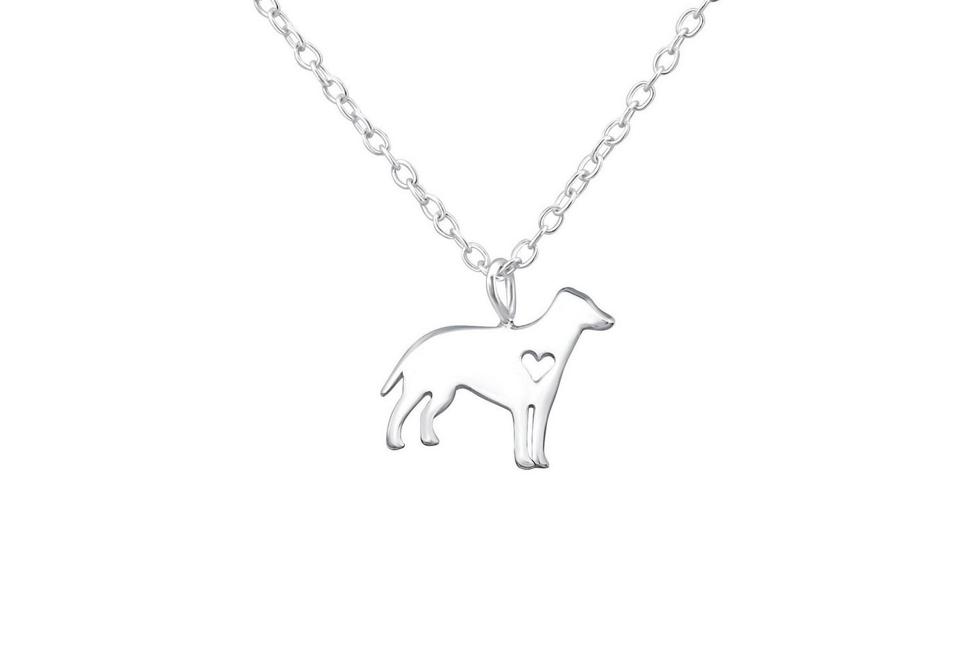 Monkimau Kette mit Anhänger Damen Kette Hunde Anhänger Halskette 925 Silber (Packung) von Monkimau