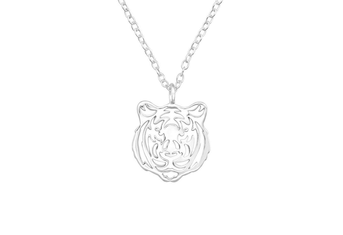 Monkimau Kette mit Anhänger Tiger Halskette aus 925 Silber (Packung) von Monkimau