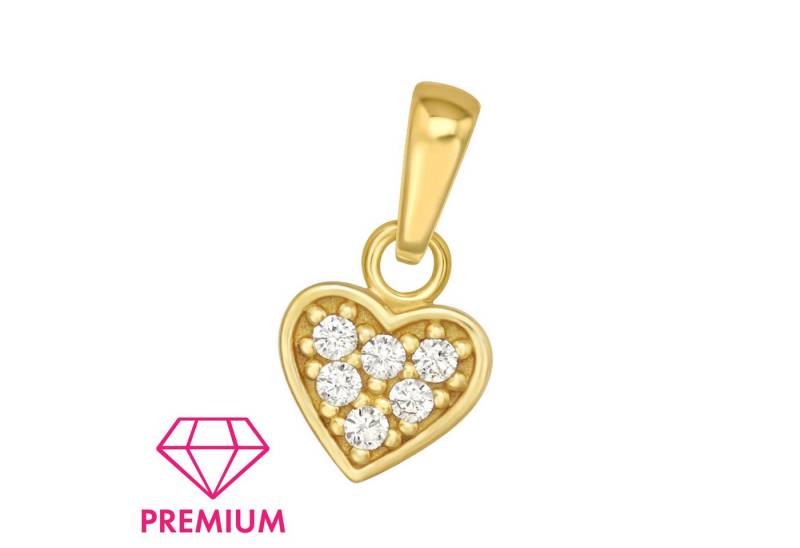 Monkimau Kettenanhänger Herz Kinder Premium Kettenanhänger 925 Silber Geschenk, Hypoallergen von Monkimau