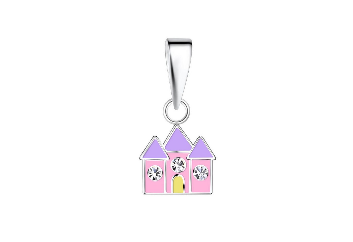Monkimau Kettenanhänger Schloss Kinder Kettenanhänger 925 Silber, Hypoallergen von Monkimau