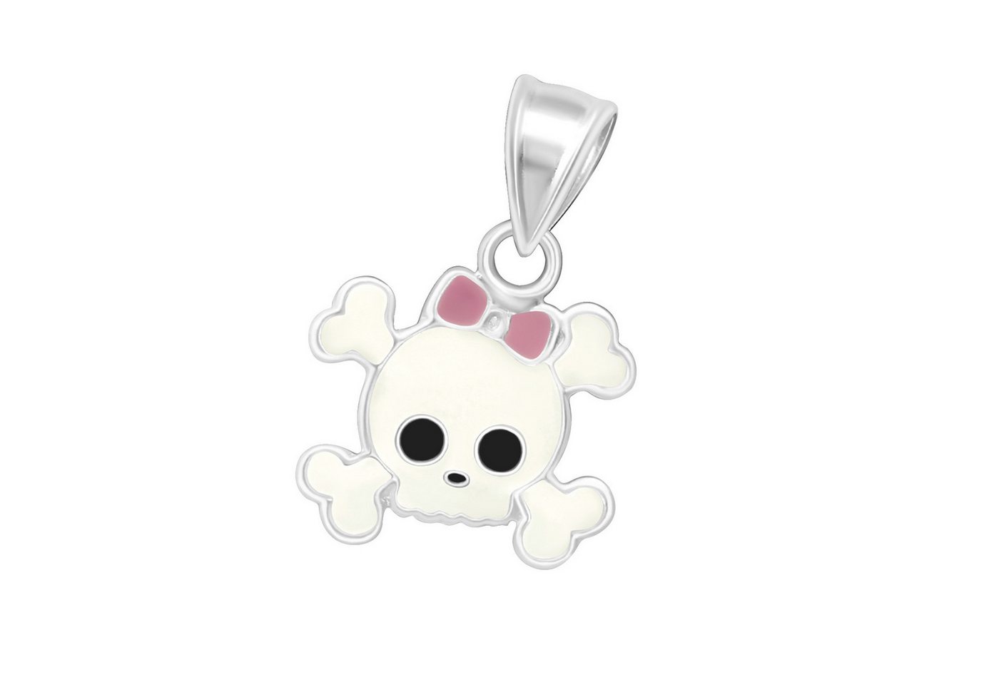 Monkimau Kettenanhänger Totenkopf Kinder Kettenanhänger 925 Silber Geschenk, Hypoallergen von Monkimau