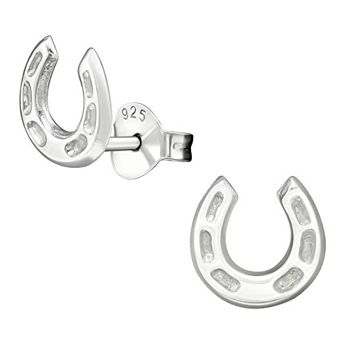 Monkimau Kinderohrringe Hufeisen Ohrstecker aus 925 Sterling Silver echt Silber von MONKIMAU