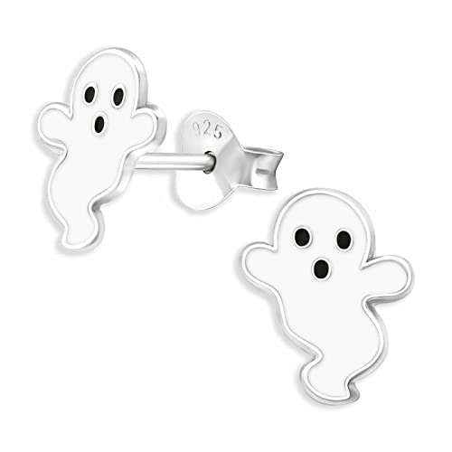 Monkimau Kleiner Geist Ohrstecker Ohrringe aus 925 Silber Schmuck Silberohrringe Medizinisch für Kinder Mädchen Damen Frauen von MONKIMAU