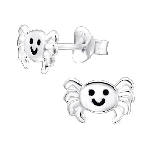 Monkimau Krabbe Kinder Ohrringe | 925 Silber | Mädchen Ohrstecker Schmuck | Hypoallergen & Nickelfrei | Kinderohrringe Geschenkidee von MONKIMAU