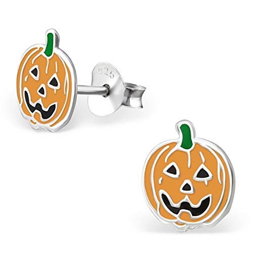 Monkimau Mädchen Ohrringe Halloween Kürbis Ohrstecker aus 925 Sterling Silver Silber von MONKIMAU