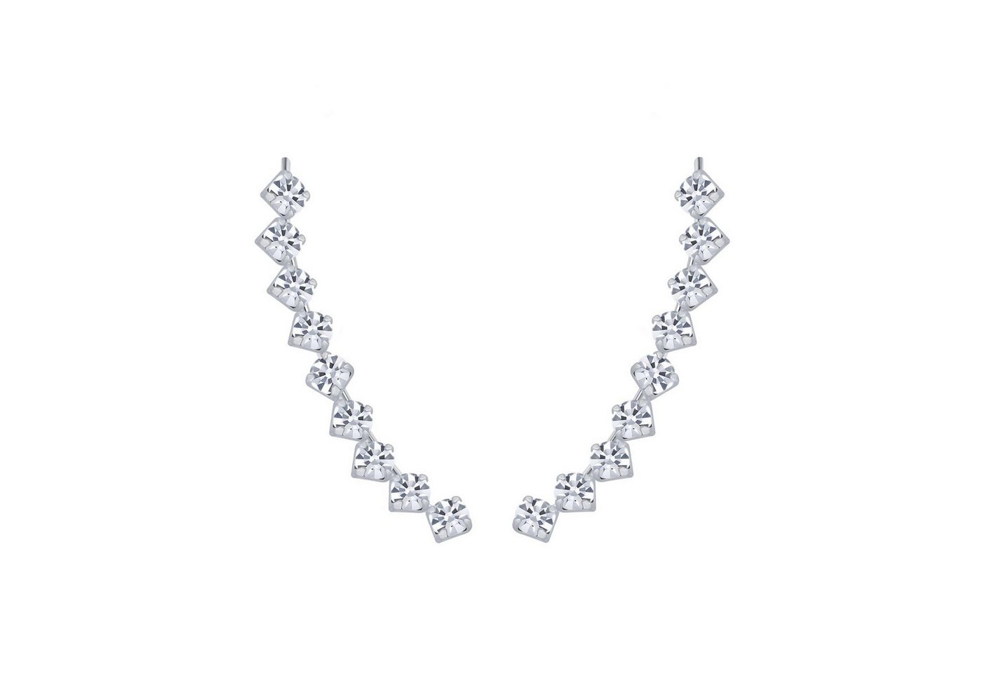 Monkimau Ohrklemmen-Set Bogen Kristall Ohrklemmen 925 Silber, Hypoallergen Monkimau Ohrklemmen-Set Bogen Kristall Ohrklemmen 925 Silber, Hypoallergen von Monkimau