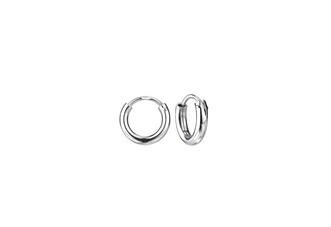 Monkimau Ohrring-Set 10mm Breite Kinder Creolen 925 Silber, Hypoallergen von Monkimau