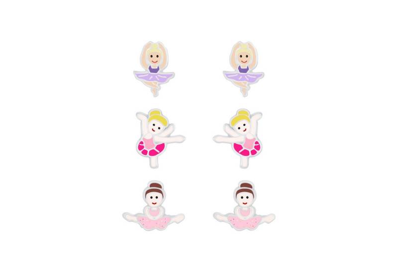 Monkimau Ohrring-Set Ballerina Kinder Ohrringe Set 925 Silber, Hypoallergen von Monkimau