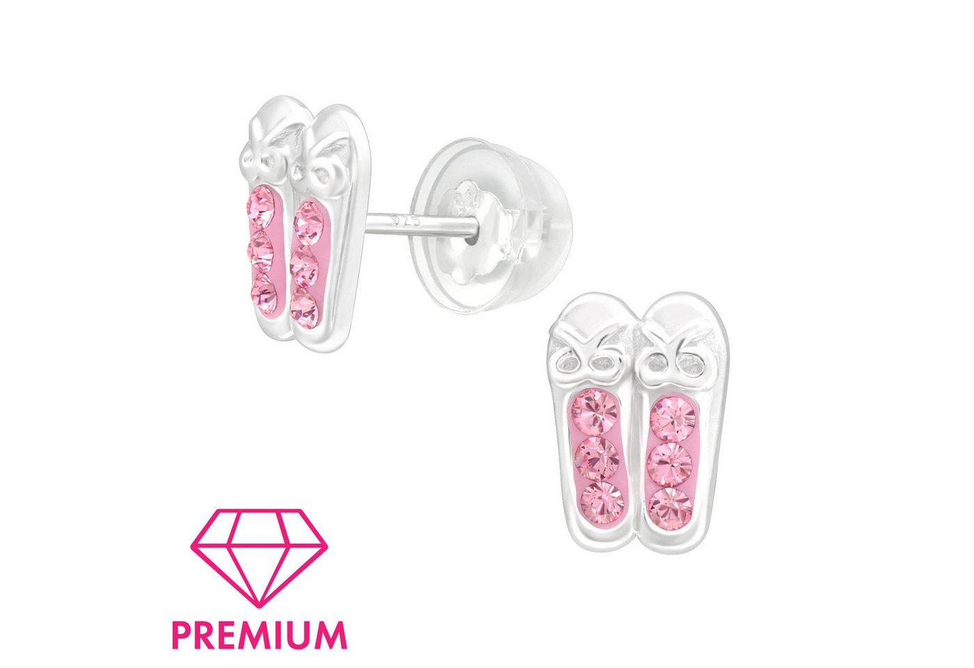 Monkimau Ohrring-Set Ballerina Kinder Premium Ohrringe 925 Silber Geschenk, Hypoallergen Monkimau Ohrring-Set Ballerina Kinder Premium Ohrringe 925 Silber Geschenk, Hypoallergen von Monkimau