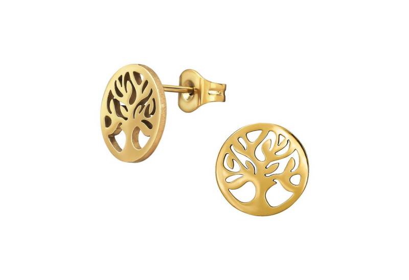 Monkimau Ohrring-Set Baum des Lebens Kinder Ohrringe Chirurgenstahl Mädchen, Hypoallergen von Monkimau