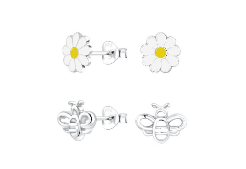 Monkimau Ohrring-Set Bienen Kinder Ohrringe Set 925 Silber, Hypoallergen von Monkimau