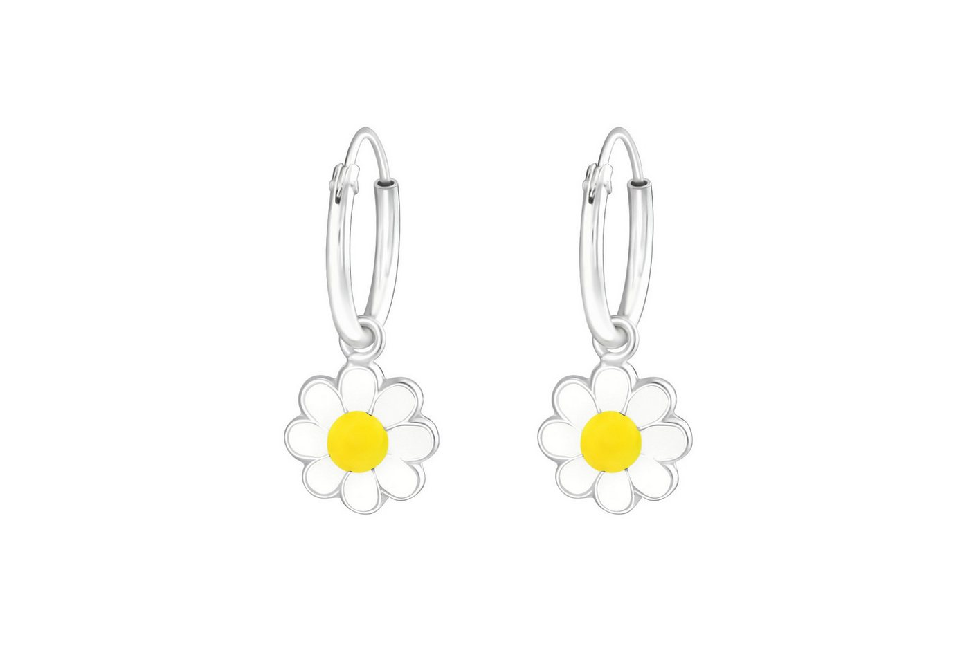 Monkimau Ohrring-Set Blume Kinder Creolen Ohrringe 925 Silber Ohrstecker, Hypoallergen von Monkimau