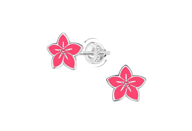 Monkimau Ohrring-Set Blumen Kinder Ohrringe Schraubverschluss 925 Silber, Hypoallergen von Monkimau