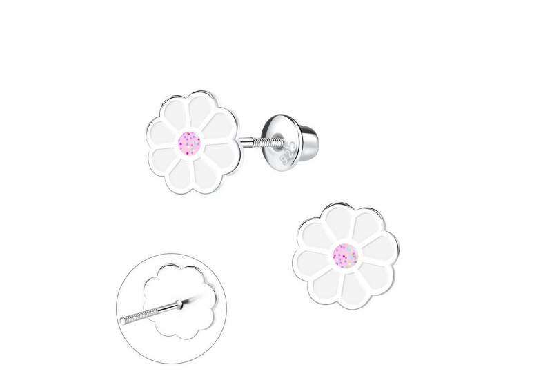 Monkimau Ohrring-Set Blumen Kinder Ohrringe Schraubverschluss 925 Silber, Hypoallergen von Monkimau
