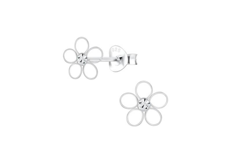Monkimau Ohrring-Set Blumen Kristall Kinderohrringe 925 Silber, Hypoallergen von Monkimau