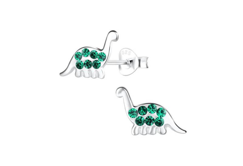 Monkimau Ohrring-Set Brachiosaurus-Dinosaurier Kinder Ohrringe 925 Silber, Hypoallergen von Monkimau