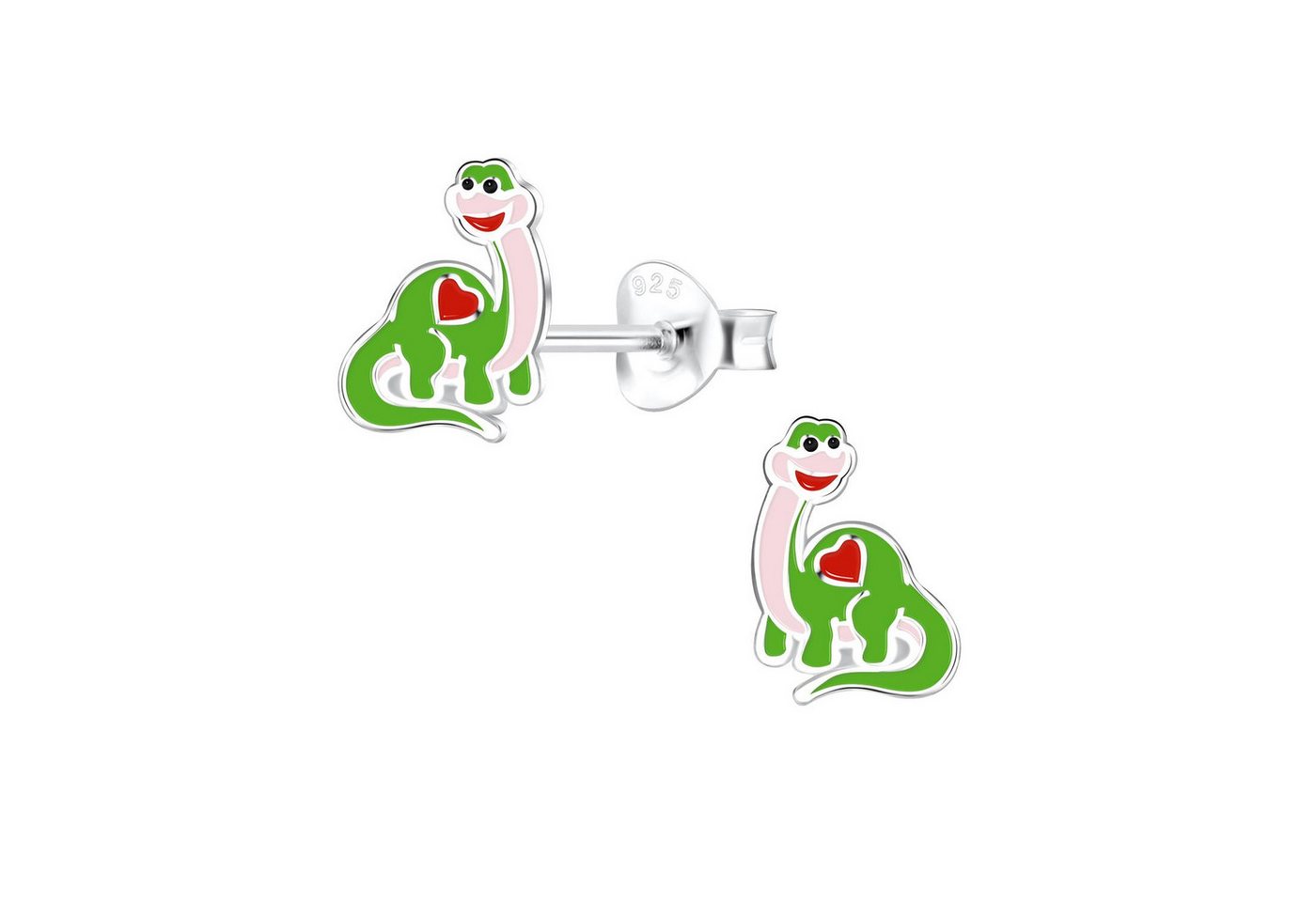 Monkimau Ohrring-Set Brachiosaurus-Dinosaurier Kinder Ohrringe 925 Silber, Hypoallergen von Monkimau