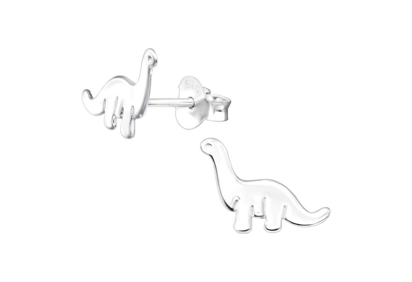 Monkimau Ohrring-Set Dinosaurier Kinder Ohrringe 925 Silber Ohrstecker, Hypoallergen von Monkimau