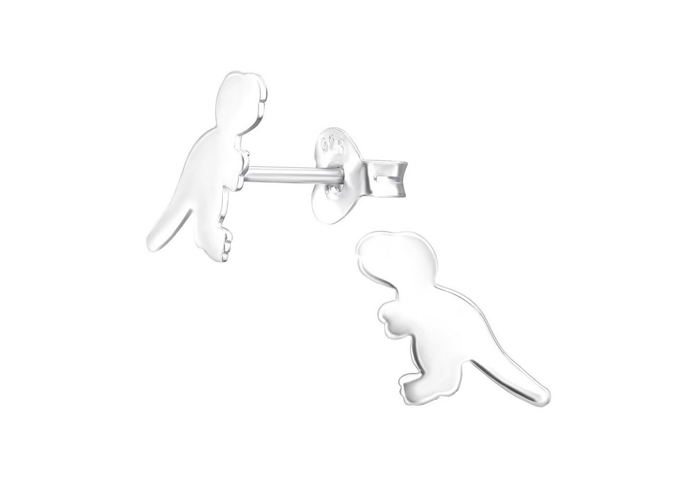 Monkimau Ohrring-Set Dinosaurier Kinder Ohrringe 925 Silber Ohrstecker, Hypoallergen von Monkimau