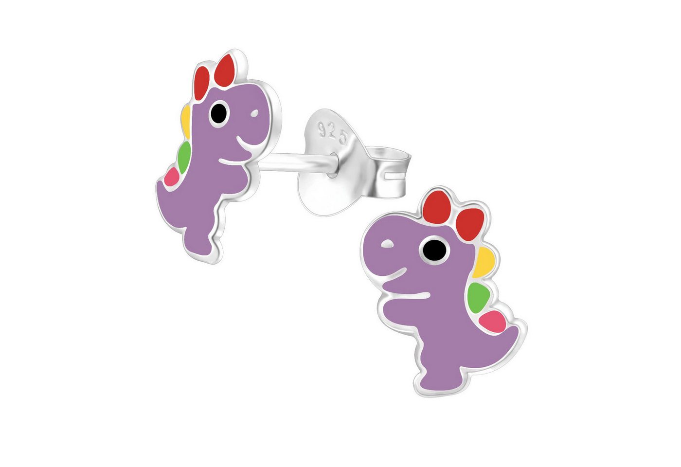 Monkimau Ohrring-Set Dinosaurier Kinder Ohrringe 925 Silber Ohrstecker, Hypoallergen von Monkimau