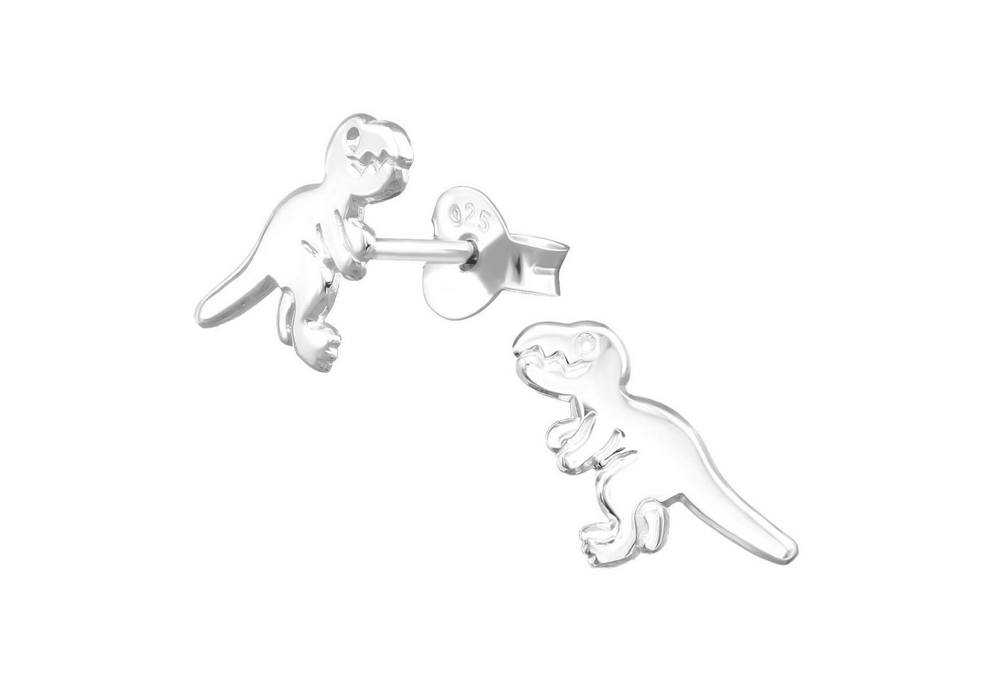 Monkimau Ohrring-Set Dinosaurier Kinder Ohrringe 925 Silber Ohrstecker, Hypoallergen von Monkimau