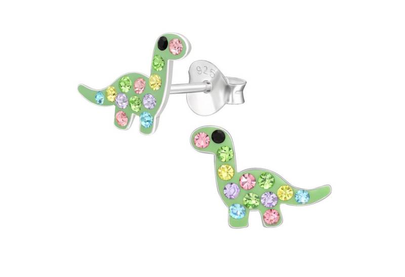 Monkimau Ohrring-Set Dinosaurier Kinder Ohrringe Kristalle 925 Silber Ohrstecker, Hypoallergen von Monkimau
