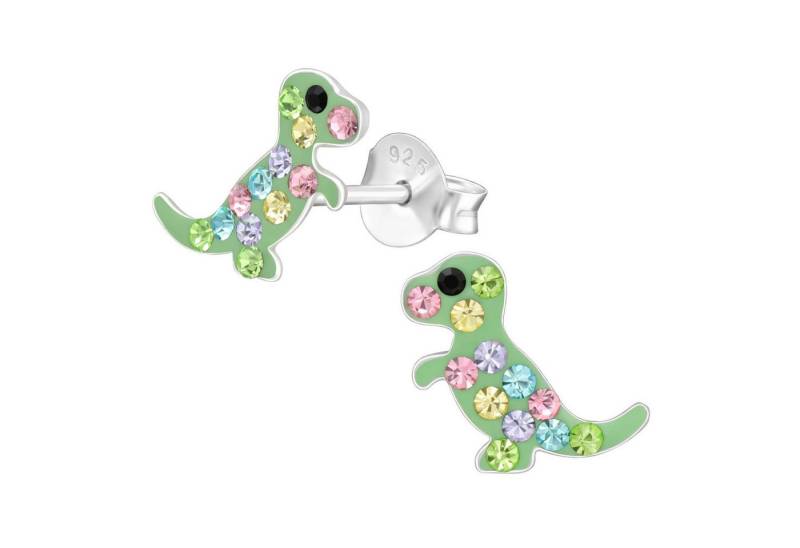 Monkimau Ohrring-Set Dinosaurier Kinder Ohrringe Kristalle 925 Silber Ohrstecker, Hypoallergen von Monkimau