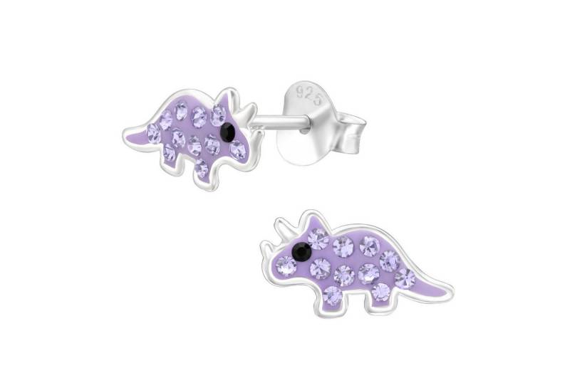 Monkimau Ohrring-Set Dinosaurier Kinder Ohrringe mit Kristallen 925 Silber, Hypoallergen von Monkimau