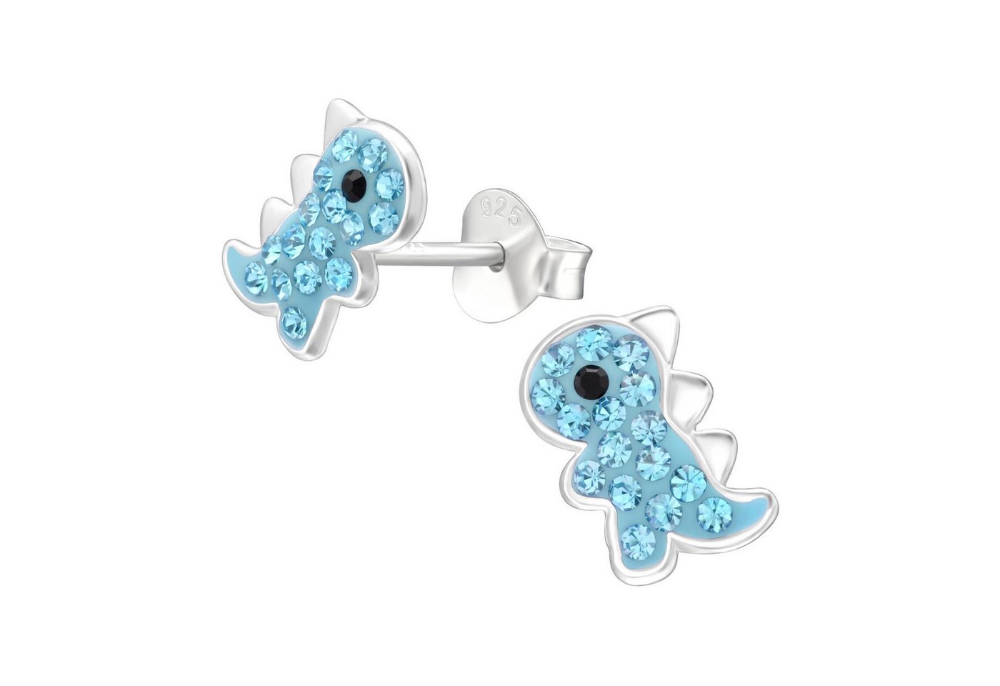 Monkimau Ohrring-Set Dinosaurier Kinder Ohrringe mit Kristallen 925 Silber, Hypoallergen von Monkimau