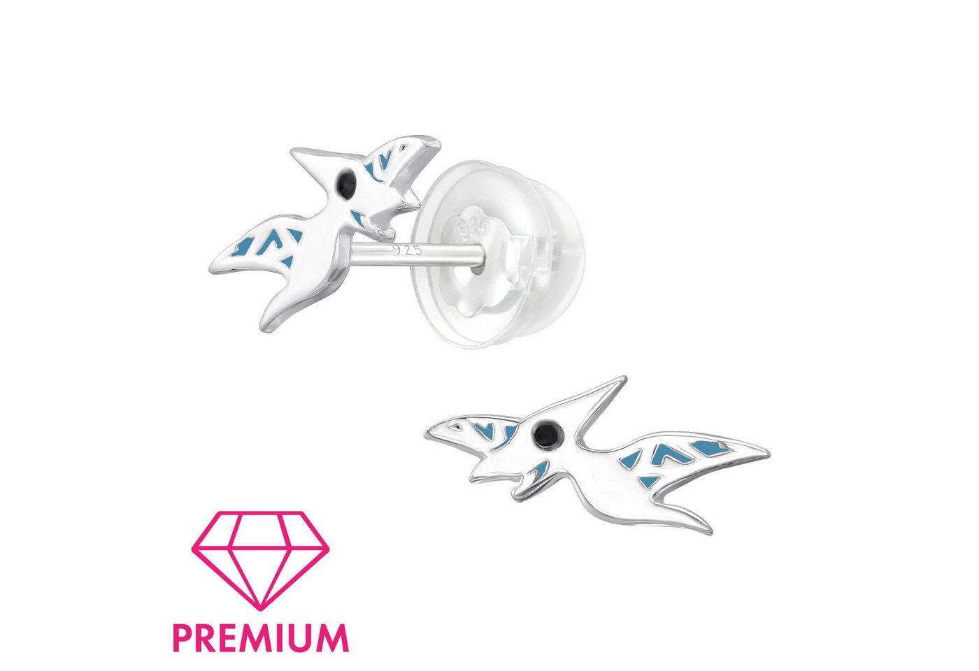 Monkimau Ohrring-Set Dinosaurier Kinder Premium Ohrringe 925 Silber Geschenk, Hypoallergen von Monkimau