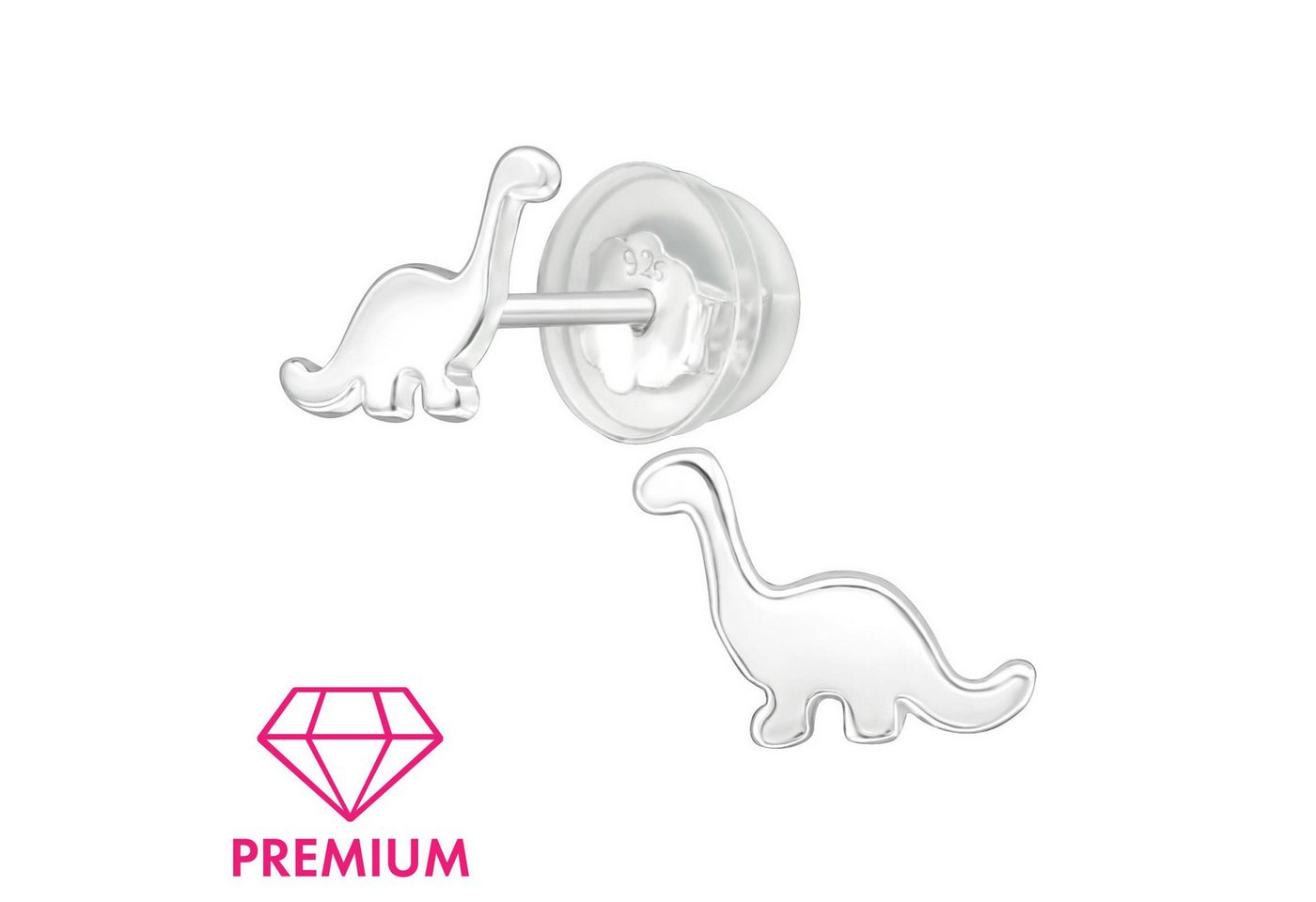 Monkimau Ohrring-Set Dinosaurier Kinder Premium Ohrringe 925 Silber Geschenk, Hypoallergen von Monkimau
