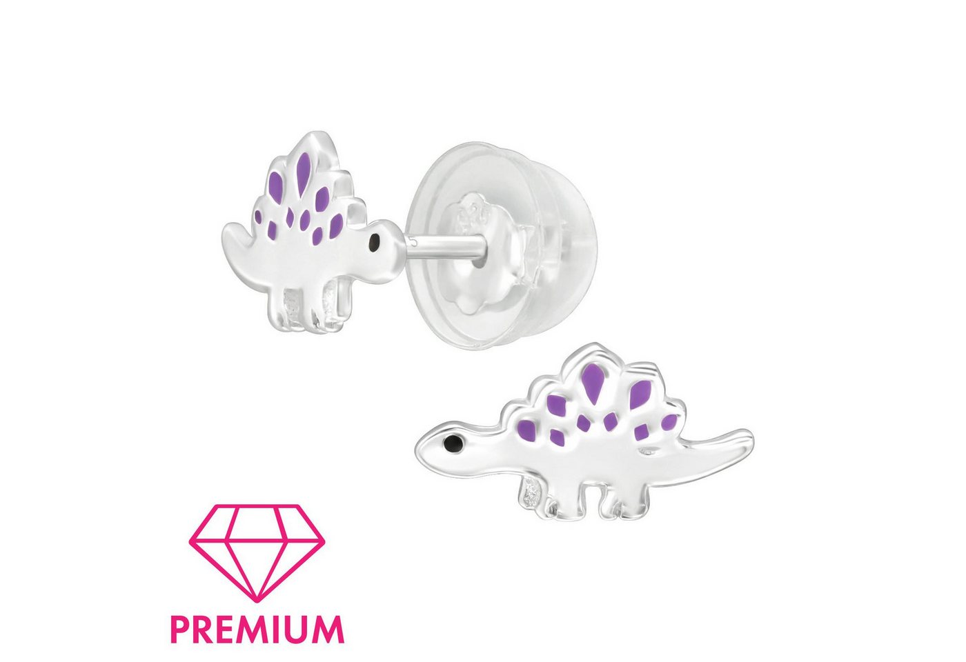 Monkimau Ohrring-Set Dinosaurier Kinder Premium Ohrringe 925 Silber Geschenk, Hypoallergen von Monkimau