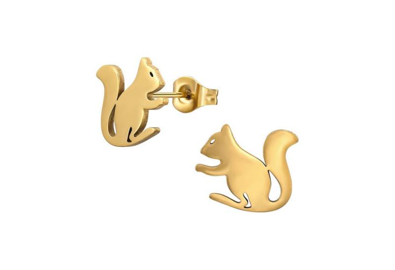 Monkimau Ohrring-Set Eichhörnchen Kinder Ohrringe Chirurgenstahl Mädchen, Hypoallergen von Monkimau