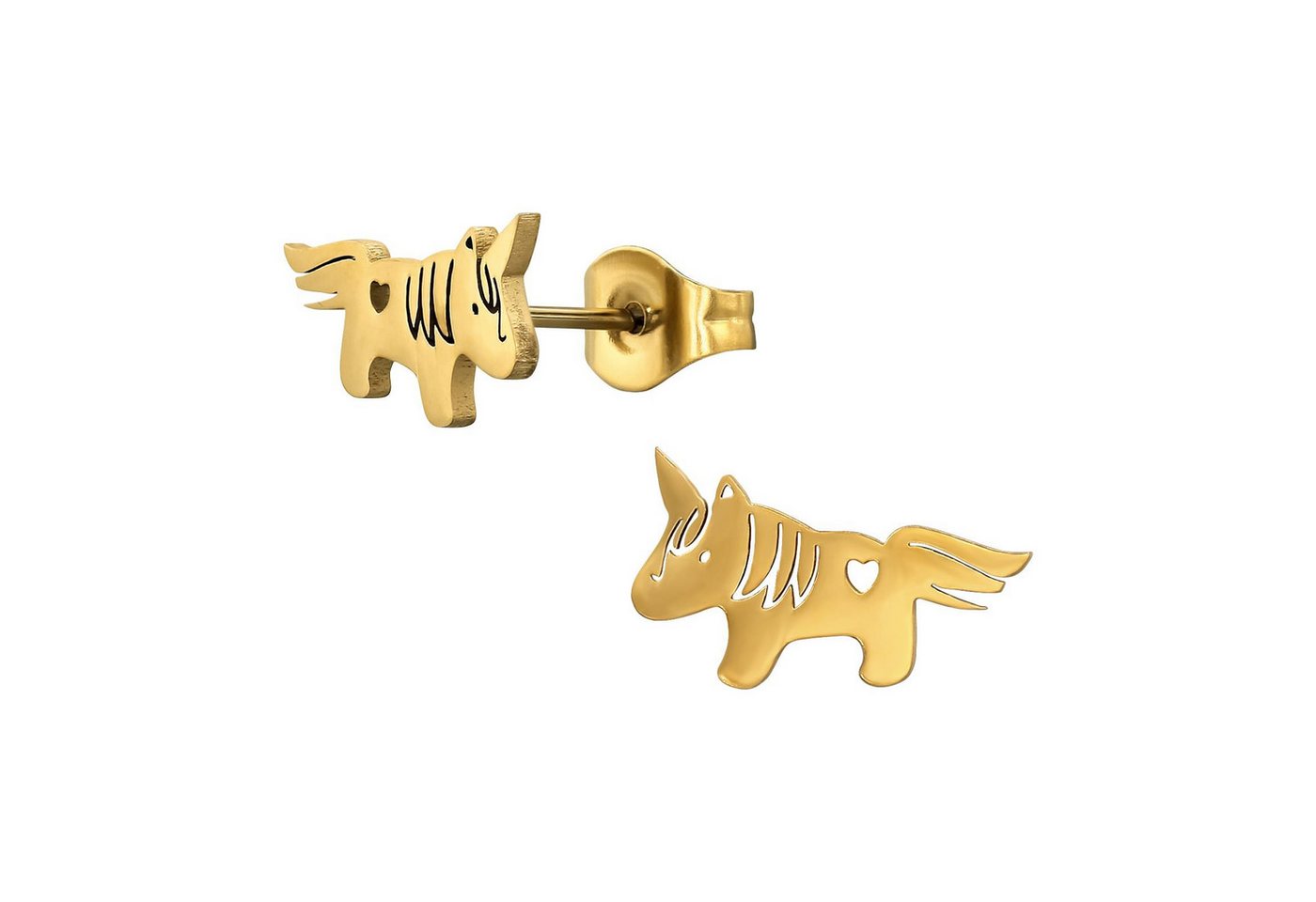 Monkimau Ohrring-Set Einhorn Kinder Ohrringe Chirurgenstahl Mädchen Geschenk, Hypoallergen von Monkimau