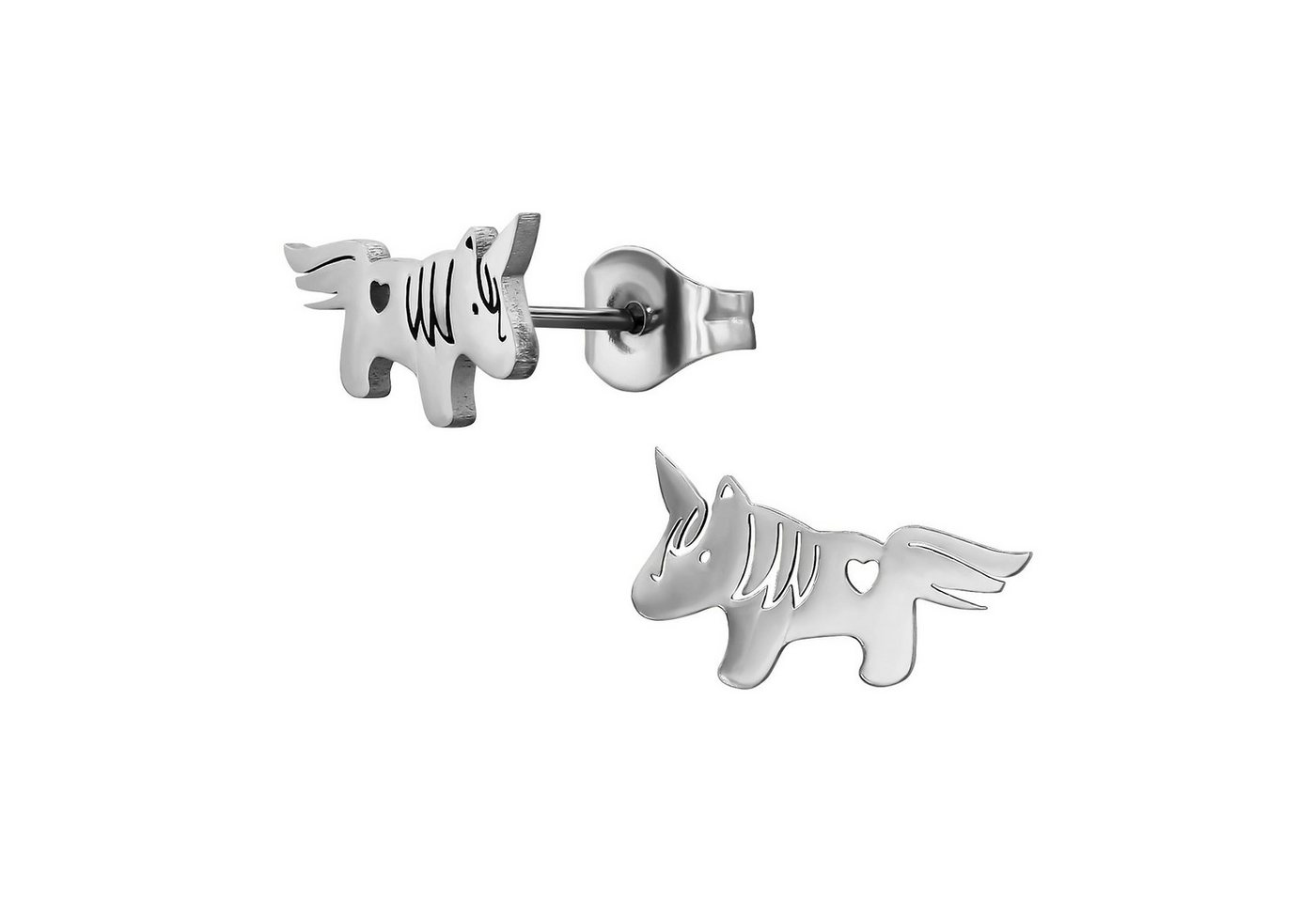 Monkimau Ohrring-Set Einhorn Kinder Ohrringe Chirurgenstahl Mädchen Geschenk, Hypoallergen von Monkimau