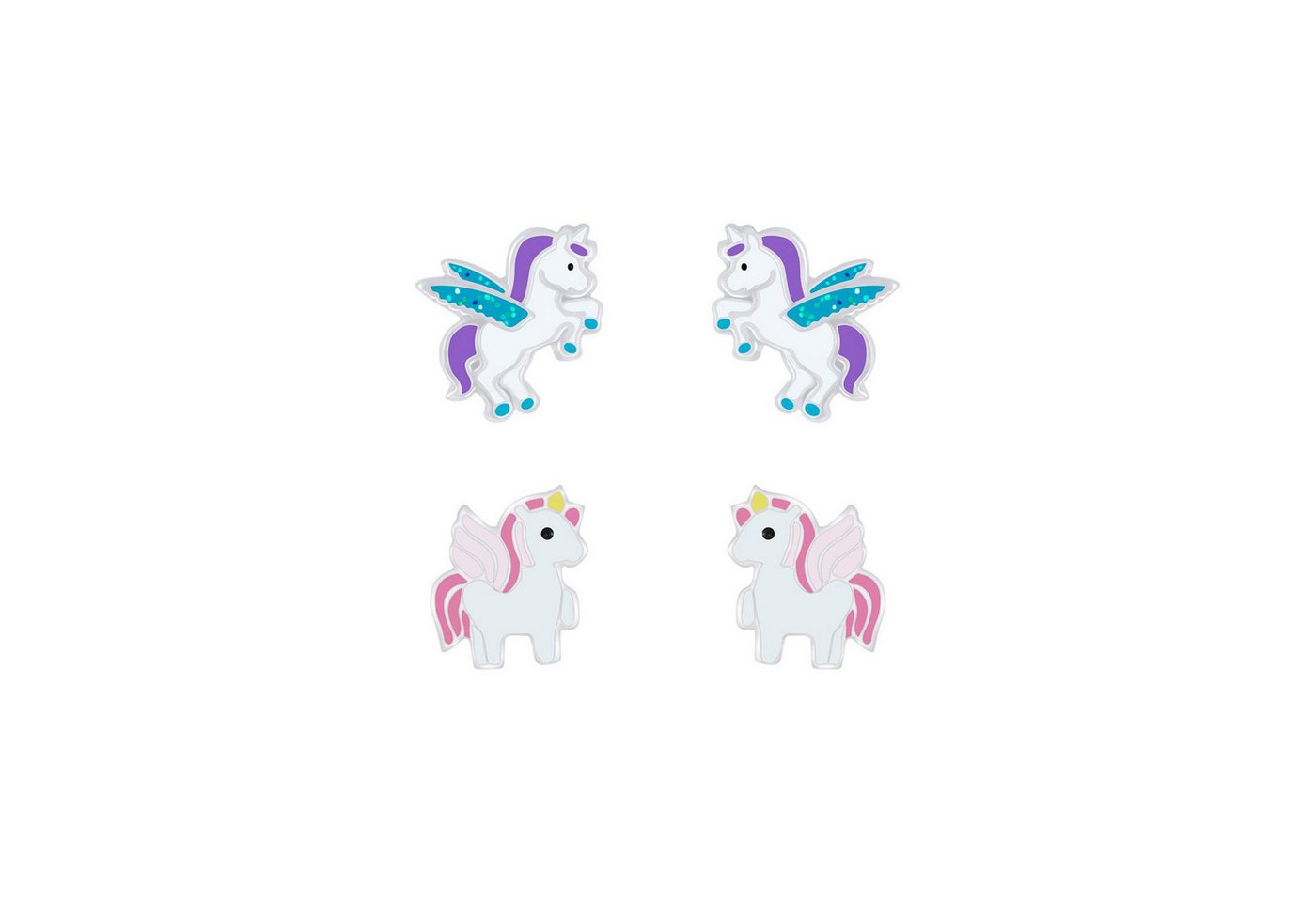 Monkimau Ohrring-Set Einhorn Kinder Ohrringe Set 925 Silber, Hypoallergen Monkimau Ohrring-Set Einhorn Kinder Ohrringe Set 925 Silber, Hypoallergen von Monkimau