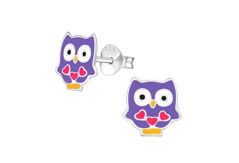 Monkimau Ohrring-Set Eule Kinder Ohrringe 925 Silber Ohrstecker, Hypoallergen von Monkimau