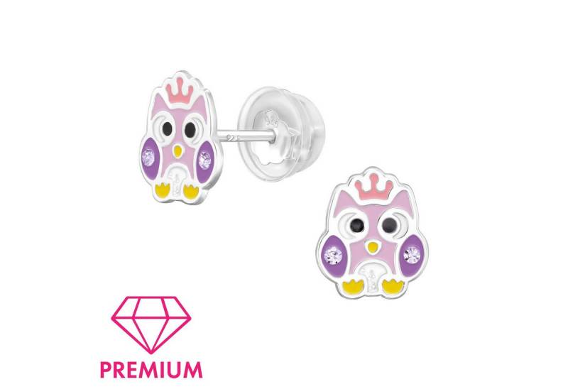 Monkimau Ohrring-Set Eulen Kinder Premium Ohrringe 925 Silber Geschenk, Hypoallergen von Monkimau