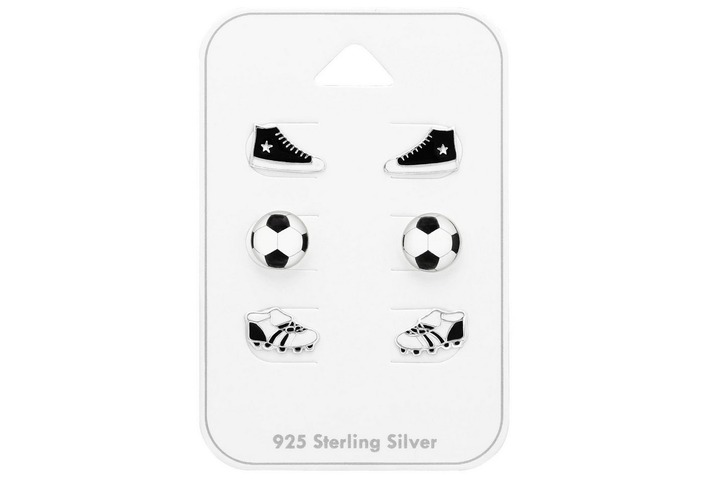 Monkimau Ohrring-Set Fussball Kinder Schmuck Geschenkkset 925 Silber Geschenk, Hypoallergen von Monkimau