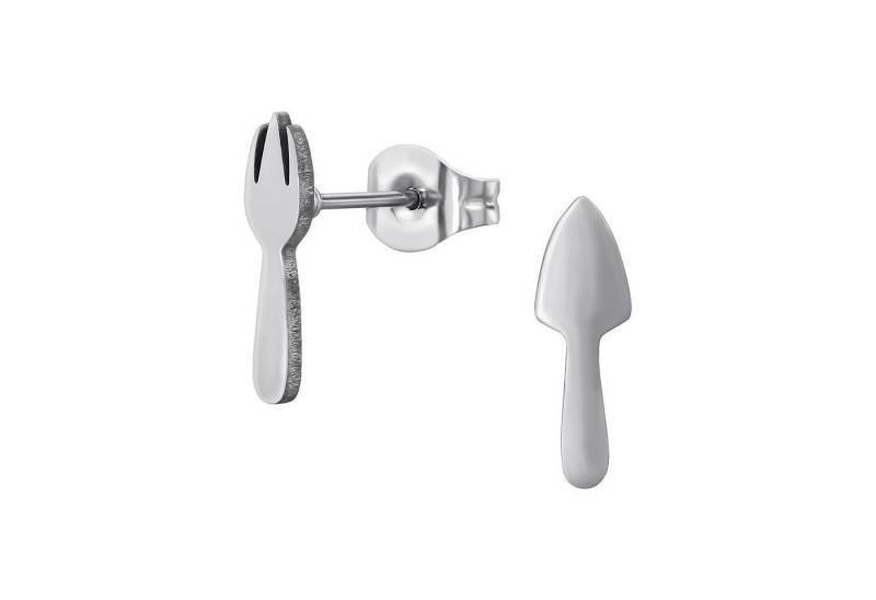Monkimau Ohrring-Set Gabel und Messer Kinder Ohrringe Chirurgenstahl Mädchen, Hypoallergen von Monkimau