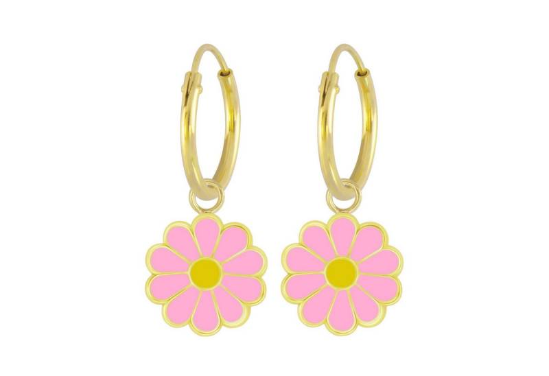 Monkimau Ohrring-Set Gänseblümchen Kinder Creolen 925 Silber, Hypoallergen von Monkimau