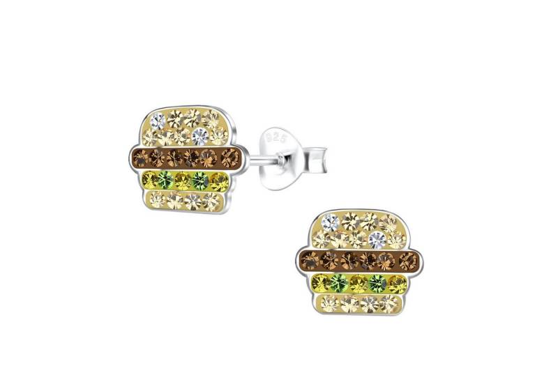 Monkimau Ohrring-Set Hamburger Kinder Ohrringe 925 Silber, Hypoallergen von Monkimau