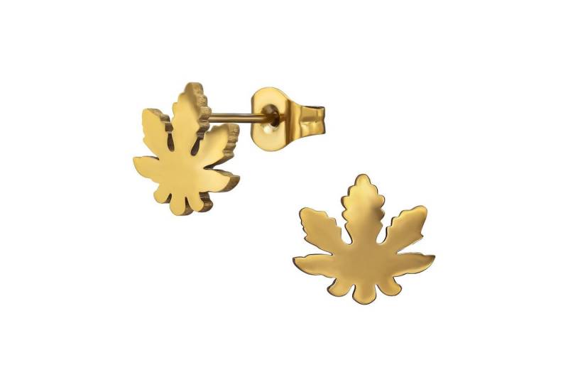 Monkimau Ohrring-Set Hanf-Blatt Kinder Ohrringe Chirurgenstahl Mädchen Geschenk, Hypoallergen von Monkimau