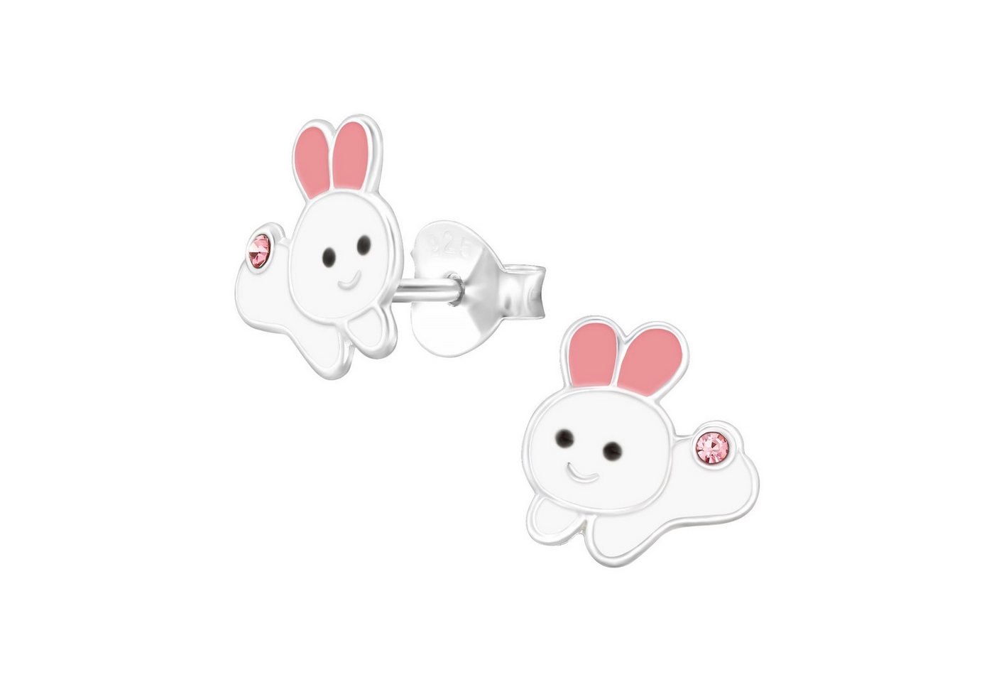 Monkimau Ohrring-Set Hase Kinder Ohrringe 925 Silber Geschenk, Hypoallergen von Monkimau