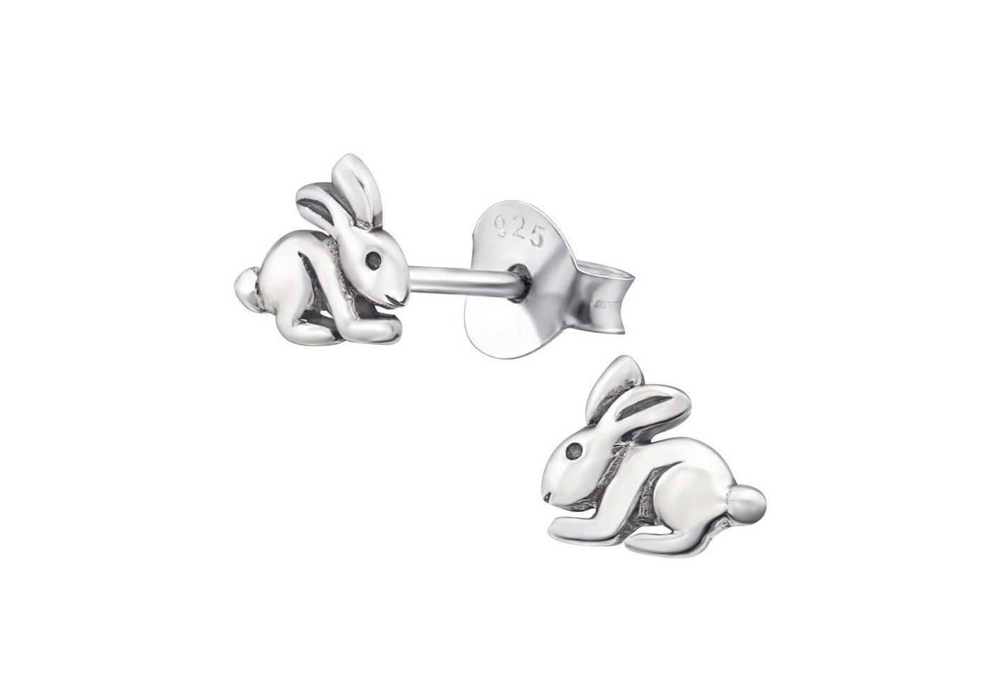 Monkimau Ohrring-Set Hase Kinder Ohrringe 925 Silber Geschenk, Hypoallergen von Monkimau