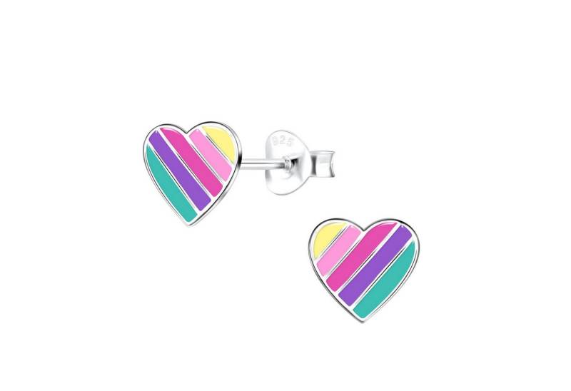 Monkimau Ohrring-Set Herz Kinder Ohrringe 925 Silber, Hypoallergen von Monkimau