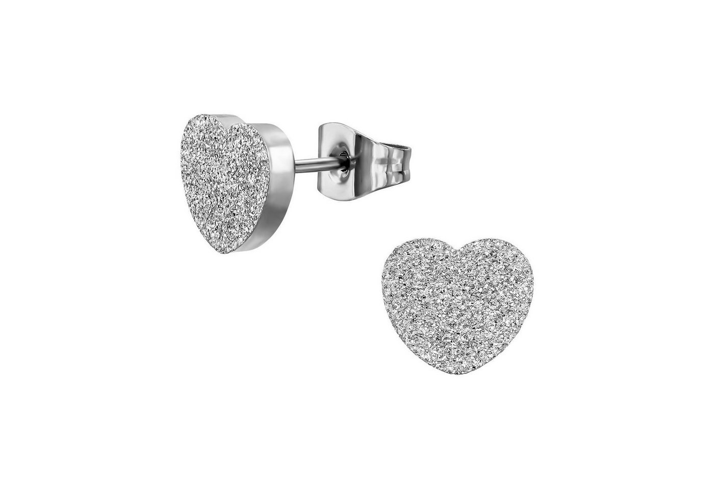 Monkimau Ohrring-Set Herz Kinder Ohrringe Chirurgenstahl Mädchen Geschenk, Hypoallergen von Monkimau